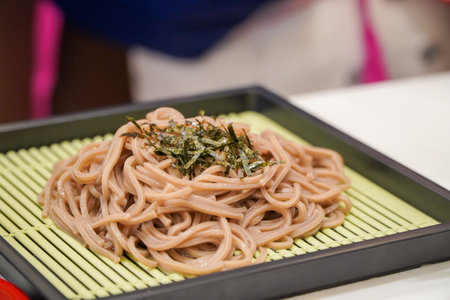 Delicious Japanese cold ramen noodles,Japanese food conceptの写真素材