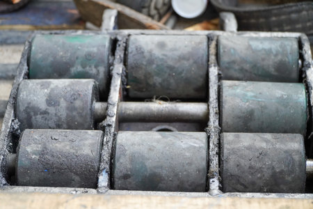 Polyurethane forklift,Industrial Polyurethane Forklift Wheelsの写真素材