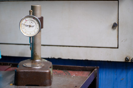Dial indicator gauge Dial,Precise mechanical tool at measuringの写真素材
