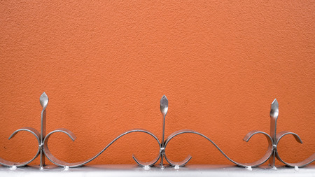 silver wrought iron gateの写真素材