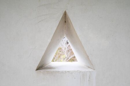 Wall With Triangle Shape Windowの写真素材