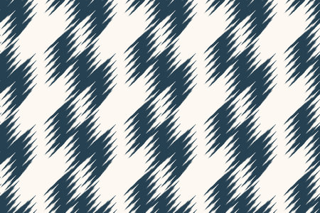 Ikat Seamless Pattern Design for Fabric. Vector Background.のイラスト素材