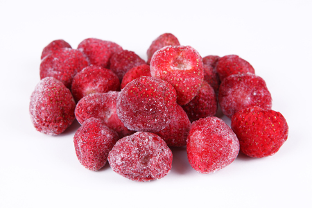 frozen strawberriesの写真素材