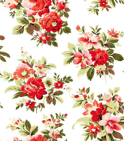seamless pattern with flower and backgroundの写真素材