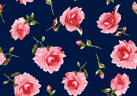 seamless pattern with flower and backgroundの写真素材