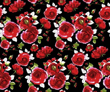 seamless pattern with flower and backgroundの写真素材