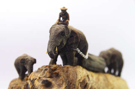 Wood elephant の写真素材