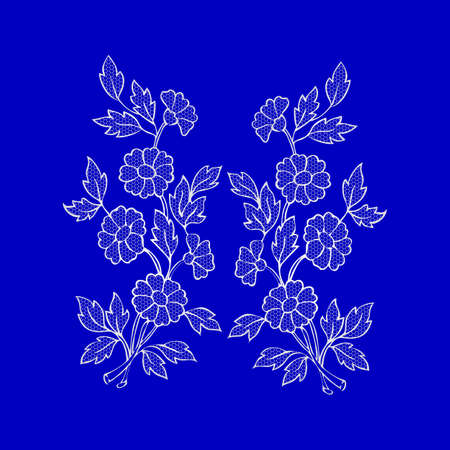 lace flowers decoration elementのイラスト素材