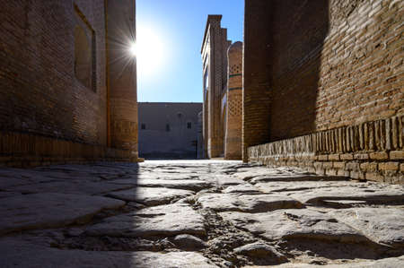 Ancient architecture of the Uzbek city of Khiva.の写真素材