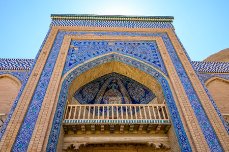 Ancient architecture of the Uzbek city of Khiva.のeditorial素材
