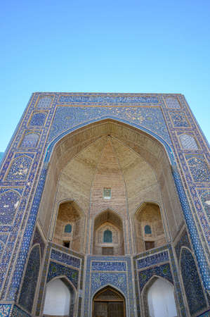 Traditional oriental architecture in the Uzbek city of Bukharaの写真素材