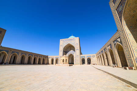 Traditional oriental architecture in the Uzbek city of Bukharaの写真素材