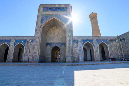 Traditional oriental architecture in the Uzbek city of Bukharaの写真素材