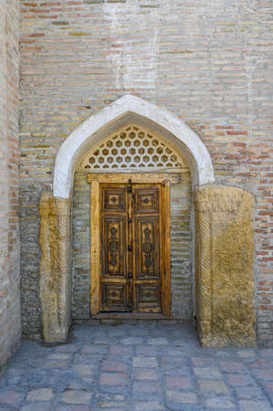 Traditional oriental architecture in the Uzbek city of Bukharaの写真素材