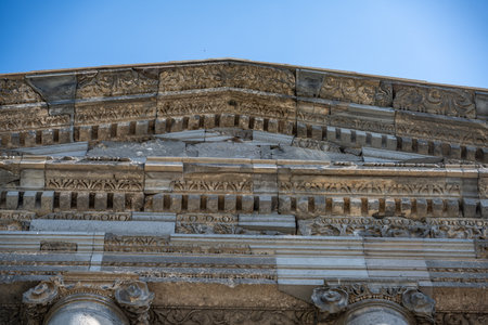 The Roman Temple of Garni in the mountains of Armeniaの写真素材