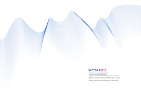 Abstract wave background. Color line art on white background.のイラスト素材
