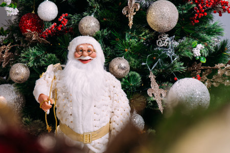 Vintage Santa Claus toy. Christmas tree decoration.の写真素材