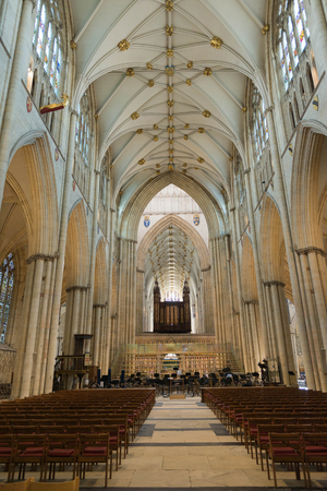 Roof of the nave of York Minster cathedralのeditorial素材