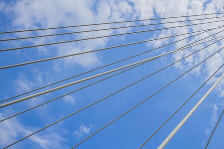 The lines with the blue sky
