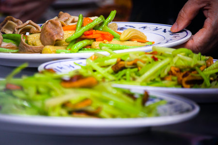 close-up of a cuisineの写真素材