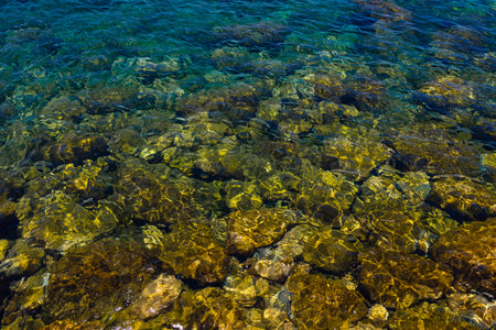the crystal clear waters of Taiwan's coastlineの写真素材