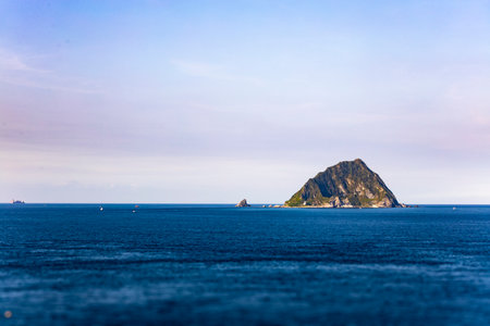 Keelung Islet, a famous volcanic island off the northern coast of Taiwanの写真素材