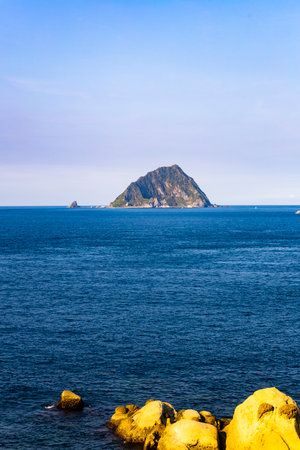 Keelung Islet, a famous volcanic island off the northern coast of Taiwanの写真素材