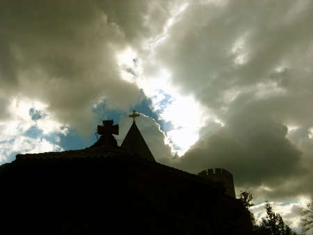 Storm Above Castleの写真素材