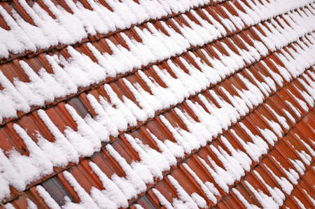 Snow on the Roofの写真素材