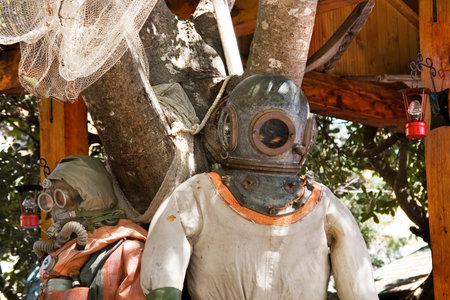 An old diver's suit.の写真素材