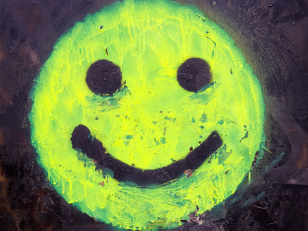 Green Smileyの写真素材