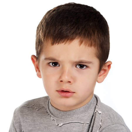 angry boyの写真素材