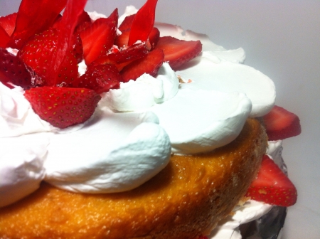 A dessert of strawberries...の素材