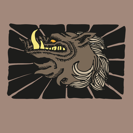 Wild and angry boarのイラスト素材