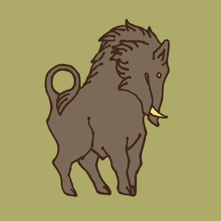 Wild boarのイラスト素材