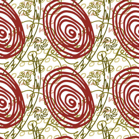 Seamless abstract vector pattern. Doodle hand drawn patternのイラスト素材
