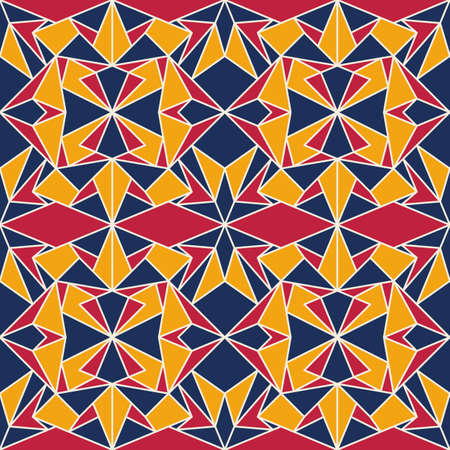 Bright seamless geometric patternのイラスト素材