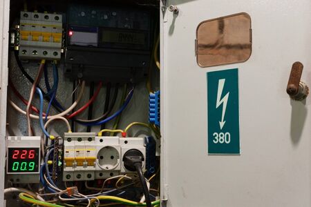 Small electric box at 380 vの写真素材