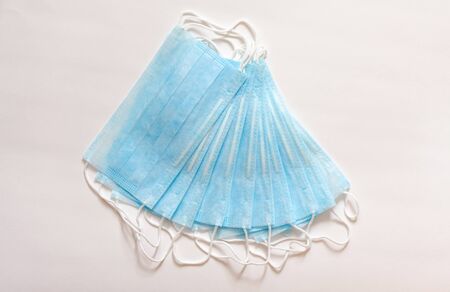 Antiviral medical mask for protection against flu, diseases coronavirus.の写真素材