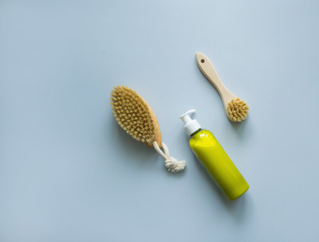 Massage brush for the body. Dry lymphatic drainage massage. Wooden brush made of cactus and boar...
