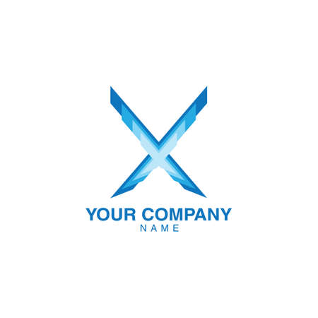 Letter X logo, Futuristic X, abstract logoのイラスト素材