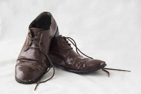Old Leather Shoesの写真素材