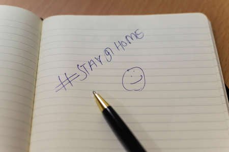 Covid 19 to do list from home. home quarantine, stay at home, stay safe, corona virusの写真素材