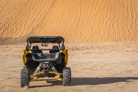 The Desert Patrol Vehicle called called the Fast Attack Vehicle ready for racing in Liwa desert, Abu...