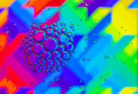 Oil drops photo with beautiful colors, Oil drops photography