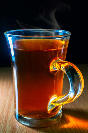 an isolated view of a glass of black teaの写真素材