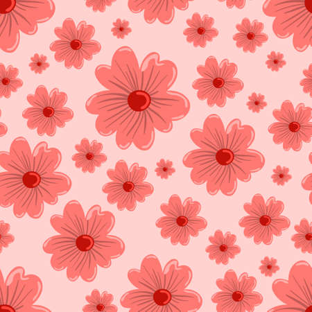 flower seamless patternのイラスト素材