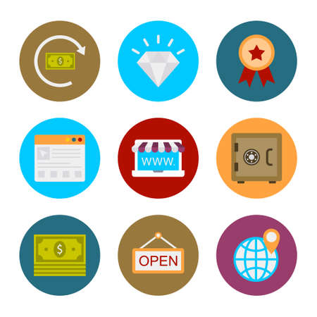 ecommerce icon set collectionのイラスト素材