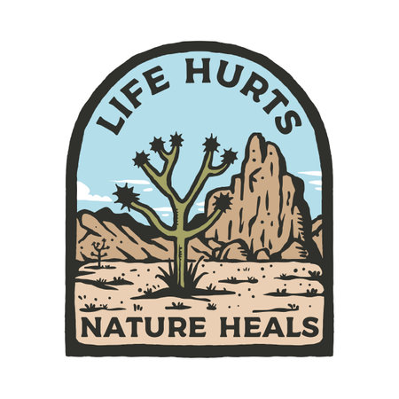 Life hurts nature heals illustrationのイラスト素材