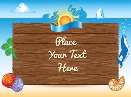 sea summer travel backgroundのイラスト素材
